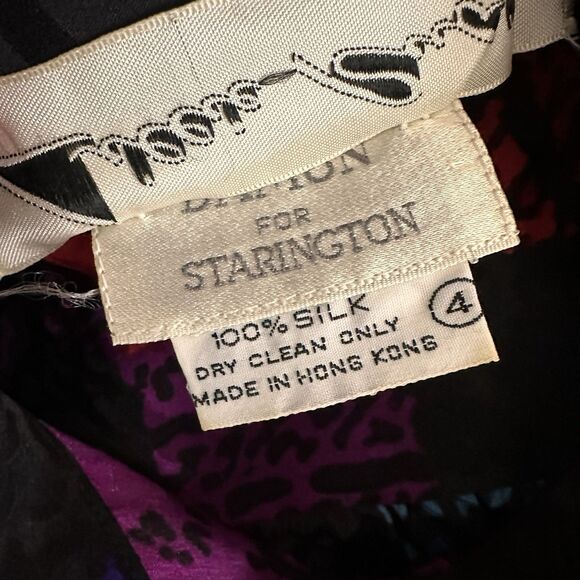 Vintage Lillie Rubin Francesca of Damon Silk Button Up Top Size 4 - Picture 10 of 10